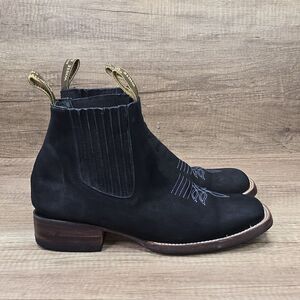 White Diamonds Men's Size 10 Black Suede Ankle Boots